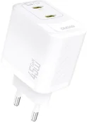 Ładowarki do telefonów - Ładowarka sieciowa 2xUSB-C GaN PD 45W - biała Ładowarka sieciowa 2xUSB-C GaN PD 45W - biała - miniaturka - grafika 1