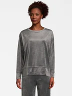 Bluzy damskie - Bluza damska bez kaptura welurowa Fila FAW0227-80008 M Szara (4064556306623). Bluzy bez kaptura damskie - miniaturka - grafika 1