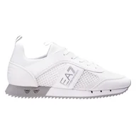 Sneakersy męskie - Męskie Sneakersy EA7 BLACK&WHITE LACES X8X027XK05000175 – Biały - miniaturka - grafika 1