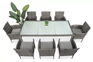 Meble ogrodowe rattanowe tarasowe metalowa konstrukcja Big Family 8 - Meble ogrodowe - miniaturka - grafika 1