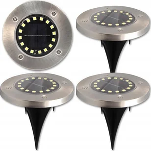 Masterled 4xLampy LED solarne wbijane ogrodowe 16 SMD zimne - Lampy ogrodowe - miniaturka - grafika 1