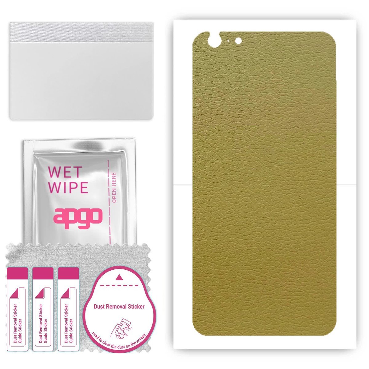 Folia naklejka skórka strukturalna na TYŁ do Apple iPhone 6s Plus - Skóra Oliwkowa - apgo SKINS