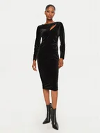 Sukienki - Armani Exchange Sukienka koktajlowa 6DYA76 YJ9WZ 1200 Czarny Regular Fit - miniaturka - grafika 1