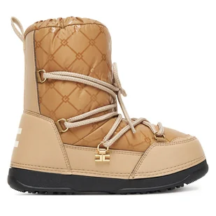 Śniegowce Elisabetta Franchi F4A6-E0457-1860 S Beżowy - Buty dla dziewczynek - miniaturka - grafika 1