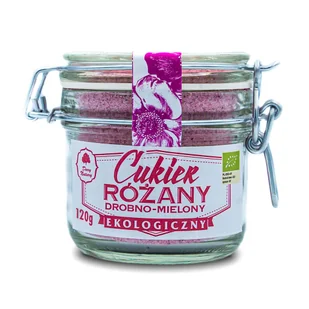 Dary Natury CUKIER RÓŻANY DROBNO MIELONY BIO 120 g - - Cukier i słodziki - miniaturka - grafika 2