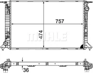 Układ chłodzenia - akcesoria - Chłodnica, układ chłodzenia silnika Mahle CR 1133 000P - miniaturka - grafika 1