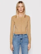 Swetry damskie - Brave Soul Kardigan LK-248KENCROPC Brązowy Regular Fit - miniaturka - grafika 1