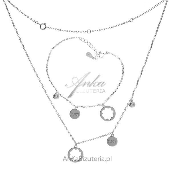 ankabizuteria.pl Komplet biżuterii srebrnej LUCK