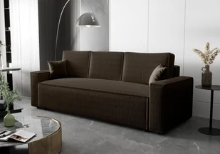 Sofa rozkładana trzyosobowa ARIANNA – czekoladowa - Sofy i kanapy - miniaturka - grafika 1
