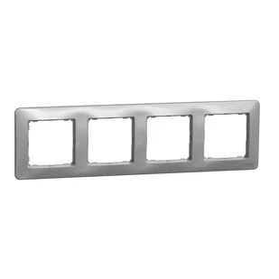 Ramka poczwórna SEDNA Design & Elements srebrne aluminium - Klawisze i ramki - miniaturka - grafika 1