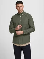 Koszule męskie - Jack&Jones Koszula 12182486 Zielony Slim Fit - miniaturka - grafika 1
