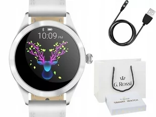 Gino Rossi SW017-8 Biało-srebrny - Smartwatch - miniaturka - grafika 2