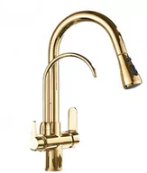 Baterie kuchenne - Bateria kuchenna retro z możliwością podłączenia filtra MILENE srebrny chrom - złoty - miniaturka - grafika 1