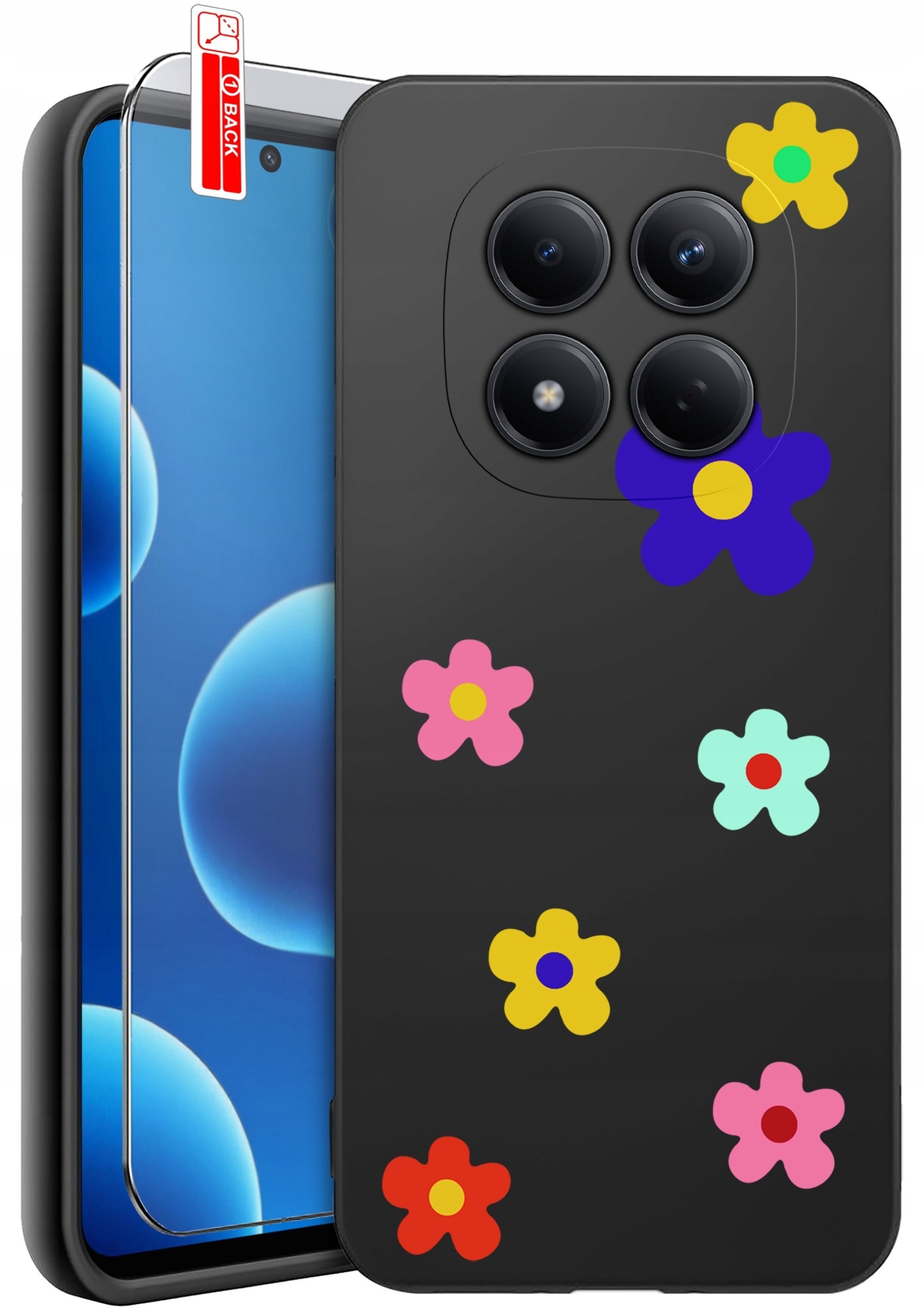 krainaGSM Etui Do Xiaomi Redmi Note 15 Pro 5G Wzory Silikonowe Matt Case + Szkło