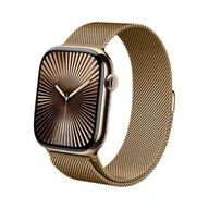 Akcesoria do smartwatchy - Crong Milano Steel - Pasek ze stali nierdzewnej do Apple Watch 44/45/46/49 mm (różowe złoto) - miniaturka - grafika 1