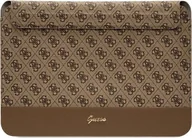 Torby na laptopy - Etui Guess Guess Sleeve GUCS14PS4SGW 14" brązowy/ brown 4G Stripe Metal Logo - miniaturka - grafika 1