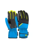 Rękawiczki - Reusch Unisex rękawiczki z palcami Bradley R-TEX® XT w eleganckim wzornictwie 4452 brill.blue/black/saf.yell, 9.5 - miniaturka - grafika 1