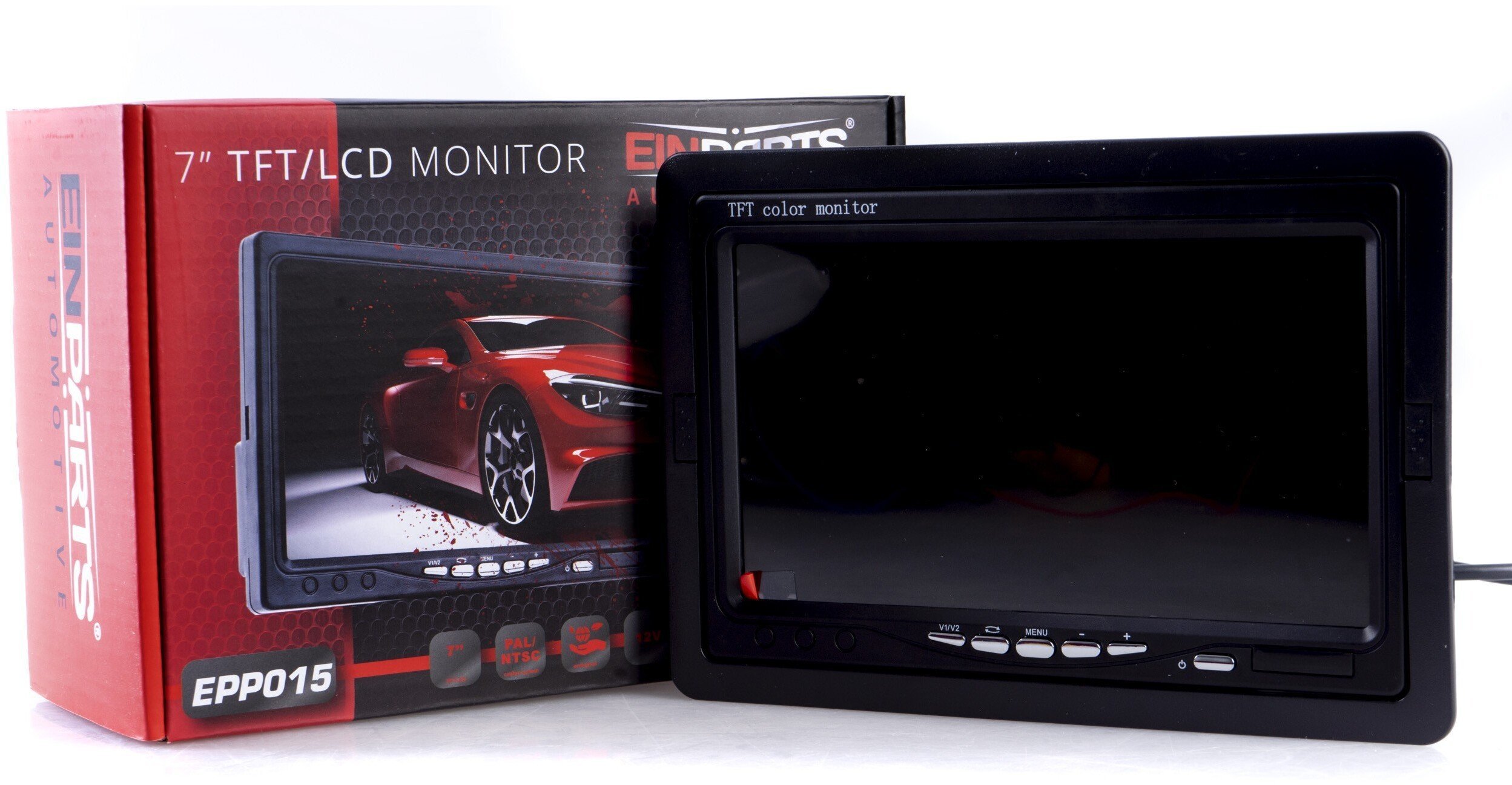 Einparts Automotive EINPARTS MONITOR TFT LCD 7 CALI DO KAMERY COFANIA Z PRZEŁĄCZNIKIEM SYGNAŁU