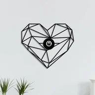 Lampy ścienne - Opviq Kinkiet W-046, czarny, wzór serca, drewno MDF wycinane laserowo - miniaturka - grafika 1