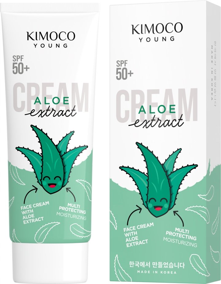 Kimoco Young krem do twarzy, Aloe extract, Spf 50, 70g