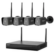 Zestawy do monitoringu - System kamer iGET HOME Wi-Fi NVR N4C4 - Wi-Fi rekordér + 4x kamera (N4C4 HOME) Czarny - miniaturka - grafika 1