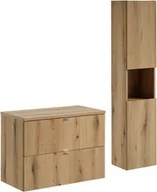 Meble łazienkowe - Zestaw meblowy 80cm z blatem i Szafką wysoką - miniaturka - grafika 1