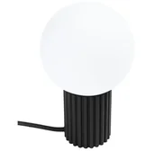 Lampy stojące - Czarna ryflowana lampa stołowa - K601-Buble - miniaturka - grafika 1