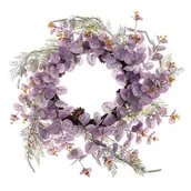 Dekoracje domu - Wianek ozdobny 60 cm fioletowy - miniaturka - grafika 1