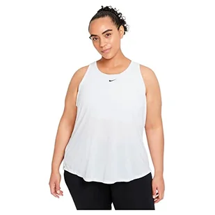 Nike Damska kamizelka W Nk One Df Std Tank Vest, biały/czarny, M - Kamizelki damskie - miniaturka - grafika 1