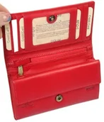 Portfele - Portfel Damski Skórzany El Forest (PL) Skóra Bydlęca 856 47 RFID CZERWONY 15 x 9 x 3 [cm] - miniaturka - grafika 1