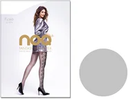 Rajstopy - Damskie Rajstopy Wzór Z Boku 20 Den Florid Silver 2 - miniaturka - grafika 1