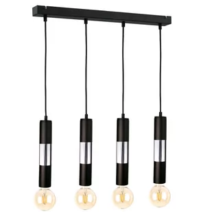 KET LAMPA wisząca KET1270 metalowa OPRAWA tuby ZWIS na listwie czarny srebrny KET1270 - Lampy sufitowe - miniaturka - grafika 1