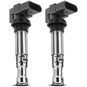 Cewki zapłonowe - 2x cewka zapłonowa do A1 A2 A3 Cordoba Ibiza Toledo Fabia Octavia Roomster Yeti Beetle Bora CC Caddy EOS Golf J-e-t-t-a P-a-s-s-a-t Polo S-c-i-r-o-c-c-o S-h-a-r-a-n T-i-g-u-a-n T-o-u-r-a-n 1999-2020 - miniaturka - grafika 1