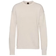 Bluzy męskie - BOSS Bluza męska Arcott Knitted, Open White150, S - miniaturka - grafika 1