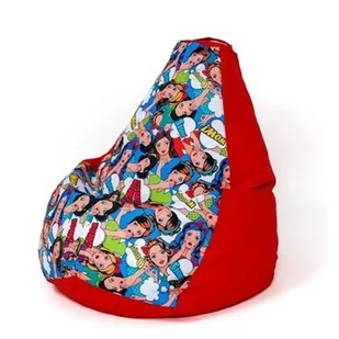 Pufa worek GO GIFT Gruszka Kobieta L 105 x 80 cm - Fotele i pufy dla dzieci - miniaturka - grafika 1