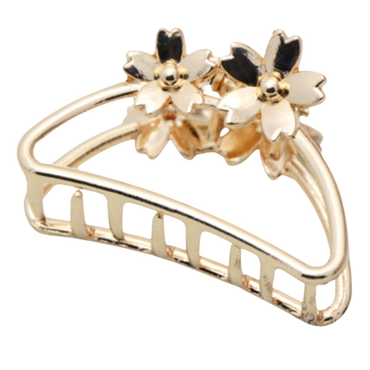 Klamra do Włosów Złota Mała Spinka Kwiaty Metalowa Lekka i Wytrzymała