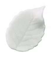 Dodatki do ciast w proszku - OZDOBNE LIŚCIE CUKROWE 3 cm białe 10szt - miniaturka - grafika 1