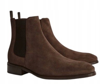 REISS MĘSKIE BUTY SZTYBLETY SKÓRZANE WSUWANE 41 WŁB