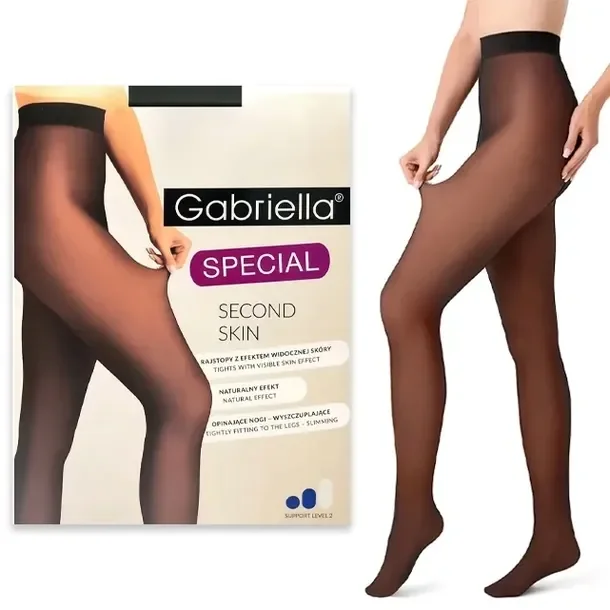 GABRIELLA SECOND SKIN rajstopy wyszczuplające transparentne 50DEN - 2/3