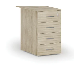 Kontenerek biurowy z szufladami dostawny PRIMO WOOD, 4 szuflady, dąb naturalny - Szafki biurowe - miniaturka - grafika 1