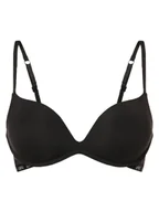 Biustonosze - GUESS Damski biustonosz push-up Kobiety czarny jednolity, 32B - miniaturka - grafika 1