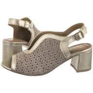 Sandały damskie - Sandały Beżowe+Złote 06920-04/00-1 (MA1340-a) Maciejka - miniaturka - grafika 1