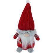 Ozdoby bożonarodzeniowe - Świąteczny skrzat z wysoką czapką Jokey czerwony, 14 x 11 x 30 cm - miniaturka - grafika 1