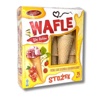 Smak Raju wafle do lodów stożek 15 szt. 60 g - Dodatki do ciast w proszku - miniaturka - grafika 1