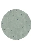 Dywany dla dzieci - Dywan do prania Round Dot Blue Sage Ø140cm - miniaturka - grafika 1