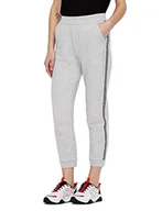 Spodnie damskie - Armani Exchange Damskie spodnie dresowe z logo Cropped Leg, Bc04 Htr Grey, XL - miniaturka - grafika 1