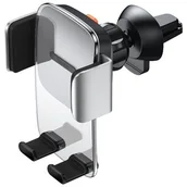 Uchwyty samochodowe do telefonów - Baseus uchwyt samochodowy na nawiew kratkę wentylacji srebrny SUYK000112 - miniaturka - grafika 1