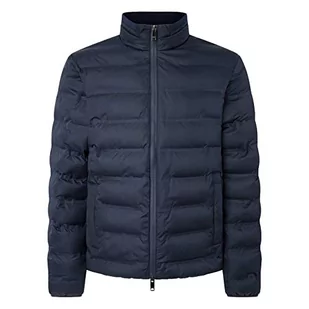 Hackett London Męska kurtka pikowana LW Moto niebieska (granatowa), M, Niebieski (granatowy), M - Kurtki męskie - miniaturka - grafika 1