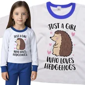 Piżamy dla dziewczynek - Piżama dziecięca Dziewczyna Która Kocha Jeże 86/92 - VoloDonum - miniaturka - grafika 1