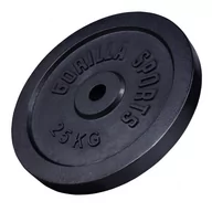 Obciążenia - Gorilla Sports Obciążenie żeliwne 25kg czarne (100538-00019-0029) - miniaturka - grafika 1